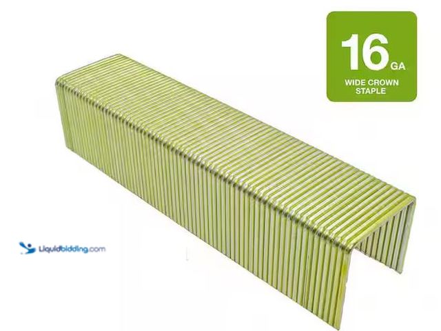 Lot 49-3531421 - Grip-Rite
1 in. x 3/4 in. 16-Gauge Adhesive Collated Electrogalvanized P-Style Wide Crown Finishing...