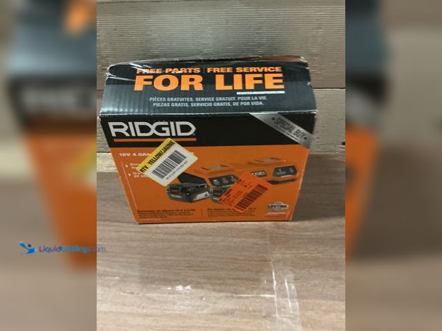 Lot 49-5405820 - Ridgid 18v 4.0ah battery and charger Unused (no factory pic)
