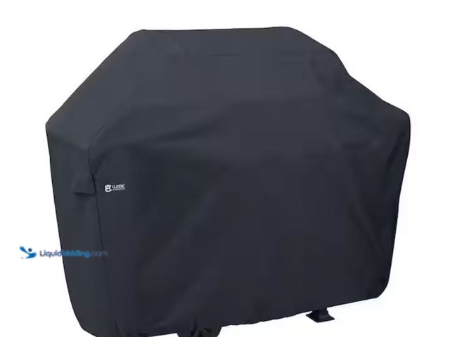Lot 49-2020585 - Classic Accessories Classic 80 in. L x 26 in. D x 51 in. H BBQ Grill Cover in Black, Model # 55-310-...