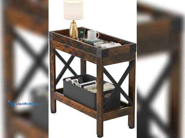 Lot 49-5453003 - Narrow Side Table, Slim End Table,Sofa Side Table, End Table Nightstand for Bedroom, Living Room, Sm...