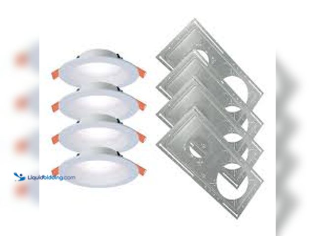 Lot 49-5407119 - HALO 6 in. Selectable CCT Regressed Canless Integrated LED Downlight with New Construction Smashplat...