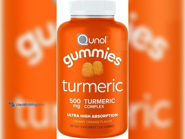 Lot 49-5542884 - QUNOL Turmeric 500MG 200CT Gummies Model: B09JN13D6D Unused Exp. 02/2028