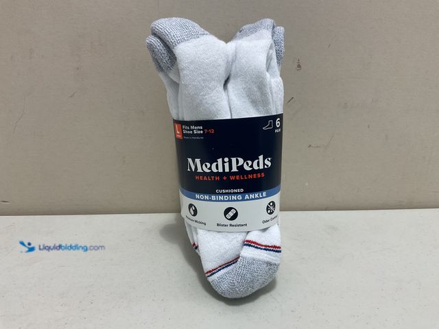 Lot 49-2009283 - Other WOW BRAND NEW MEDIPEDS HEALTH+WELNESS NON BINDING ANKLE SOCKS 6 PAIRS! SHOE SIZE 7-12 AN AMAZI...