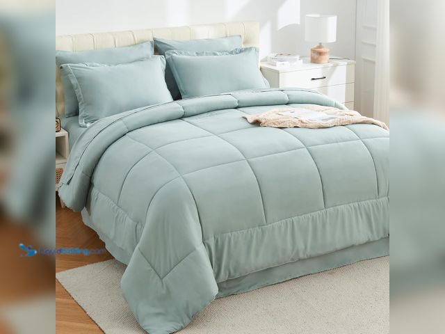 Lot 49-5410282 - EMME 7-Pieces, Down Alternative Brushed Bedding Comforter Set with Sheets, Ultra Soft and Comfortabl...