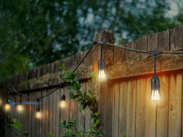 Lot 49-1627436 - Hampton Bay 24-Light 48 ft. Indoor/Outdoor Plug-In Filament LED S14 Edison Bulb String-Light Model #...