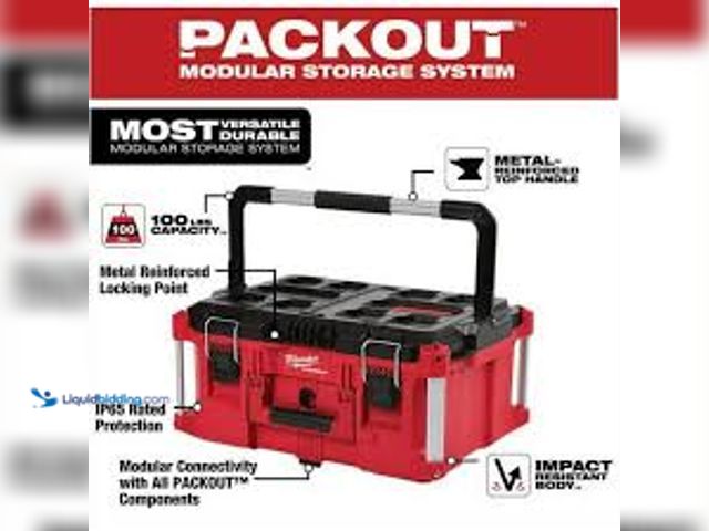 Lot 49-5475675 - Milwaukee PACKOUT 22 in. Large Portable Tool Box Fits Modular Storage System. Model # 48-22-8425. Un...