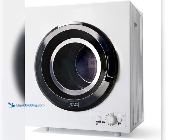 Lot 49-3531845 - BLACK+DECKER BCED37 Compact Dryer for Standard Wall Outlet, Small, 4 Modes, Load Volume 13.2 lbs., W...