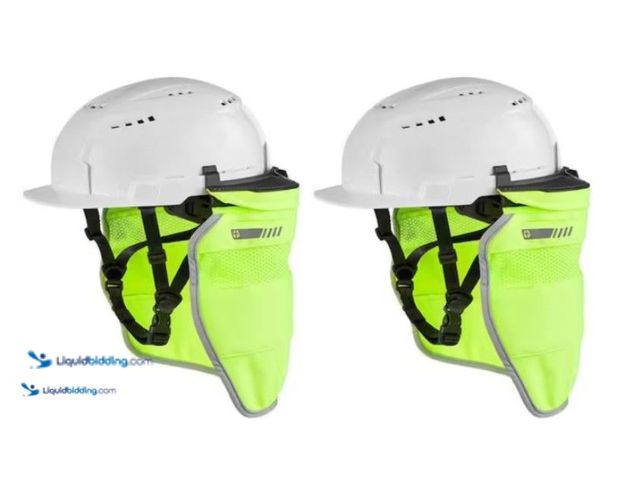 Lot 49-3617036 - Milwaukee Set of (2) BOLT Yellow High Visibility Mesh Sunshade with 50+UPF UV Protection model # 100...