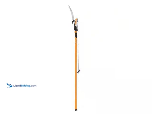 Lot 49-1550313 - Fiskars Power Lever 1-1/8 in. Cut Capacity Steel Saw Blade 15 in. Fiberglass Pole 14 ft. Tree Pruner...