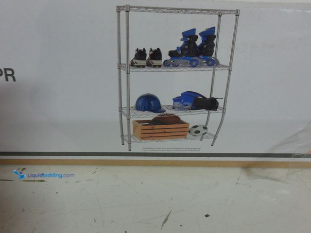 Lot 49-1576948 - HDX 4-Tier Steel Wire Shelving Unit in Chrome (36 in. W x 54 in. H x 14 in. D) Model # 31436PS-1, Sl...