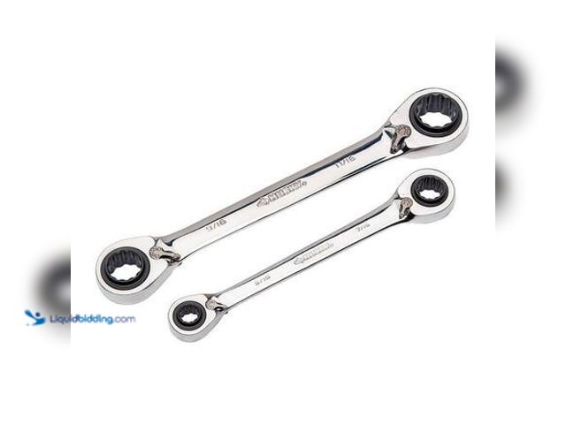 Lot 49-3565312 - Husky SAE Quad Drive Ratcheting Wrench Set (2-Piece) Model # HQRRW2PCSAE unused.