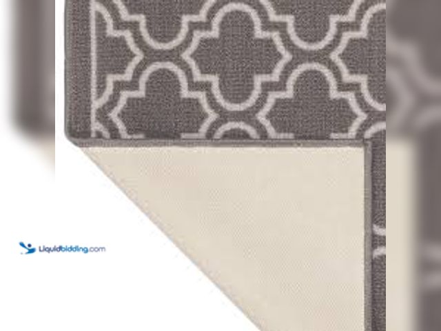 Lot 49-5411822 - TrafficMaster Trellis Grey 3 ft. x 4 ft. Non-Slip Indoor Area Rug. Model # MT1004419US. Unused