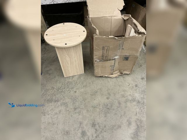 Lot 49-5552740 - 17.71 inch Round Fluted Side Table. Unused with attachments. Partial assembly required. 2410-198964-...