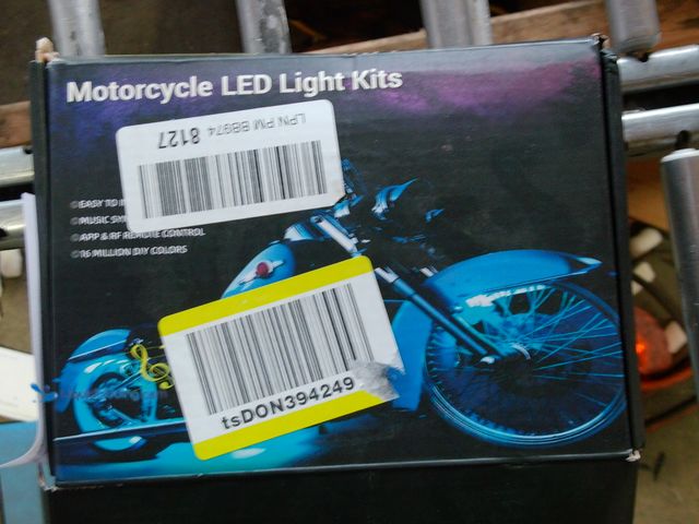 Lot 49-1547540 - motorcycle led light kits, 8 Pods, 2 Stripe, Led Universal Neon Underglow Light Kit, Unused.  Ref#MA...