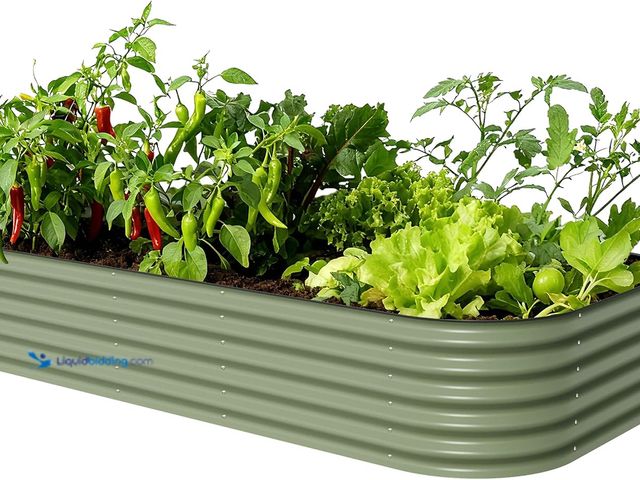 Lot 49-3565403 - Vego garden Raised Garden Bed Kit, 17" Tall 10 in 1 Jumbo Modular Metal Raised Garden Beds, Metal Pl...