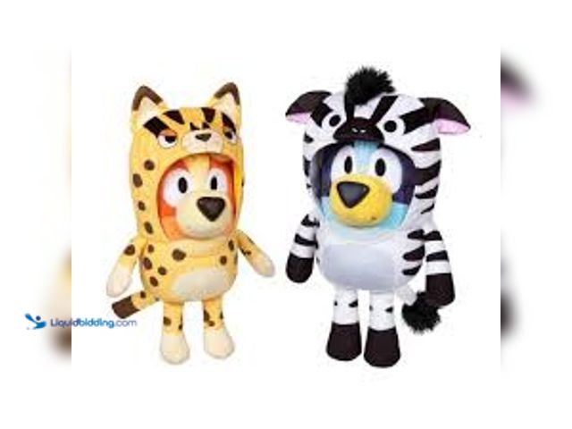 Lot 49-5448591 - Bluey Siblings Interactive Plush - 2pk: Sound-Effect Fabric Toys, Bluey & Bingo, BBC Licensed Charac...