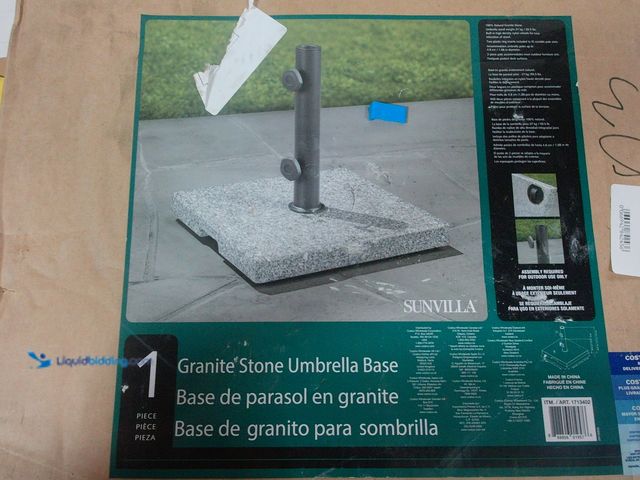Lot 49-3614457 - Parts/Repair: Sun Villa Pembrooke 59.5 lb. Granite Umbrella Base, Model # 1713402, Parts and repair,...