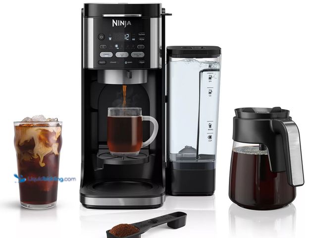 Lot 49-1800259 - New Ninja Dual Brew Coffee Maker. Single serve K-cup or 12 cup carafe.