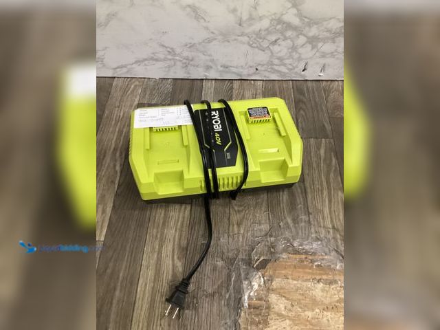 Lot 49-5407005 - RYOBI 40-Volt Lithium Ion Dual Port Rapid Charger. Model # OP409A. Slightly Used
