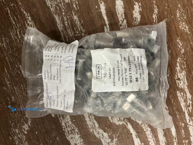 Lot 49-5544708 - 50CT  - M12-1.75x25mm hex head screw coarse thread full thread Model: A2-70+THE. Unused