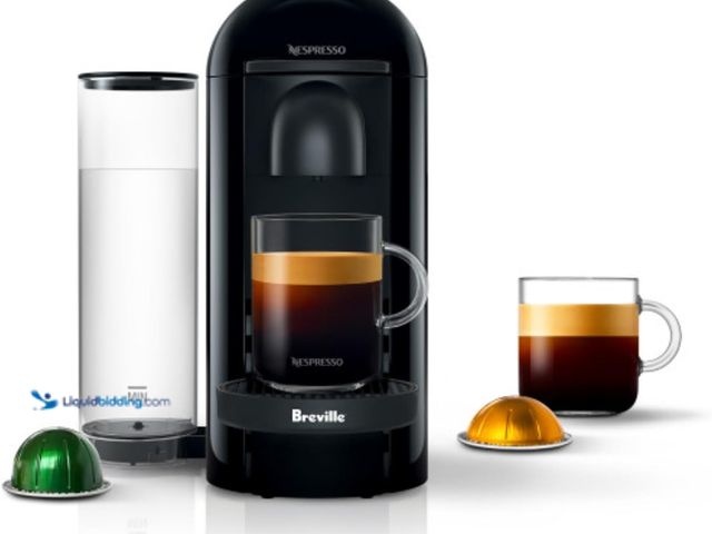 Lot 49-5405729 - Nespresso Vertuo Plus Coffee and Espresso Maker by Breville, Ink Black Used (powers on)