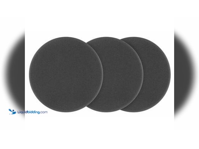 Lot 49-5539840 - RYOBI 5 in. Foam Dual Action Polisher Finishing Pad Set (3-Piece). Model # A38DA301. unused