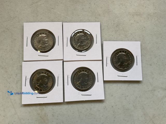 Lot 49-5314794 - LOT OF 5 SUSAN B ANTHONY ONE DOLLAR COINS ALL 1979