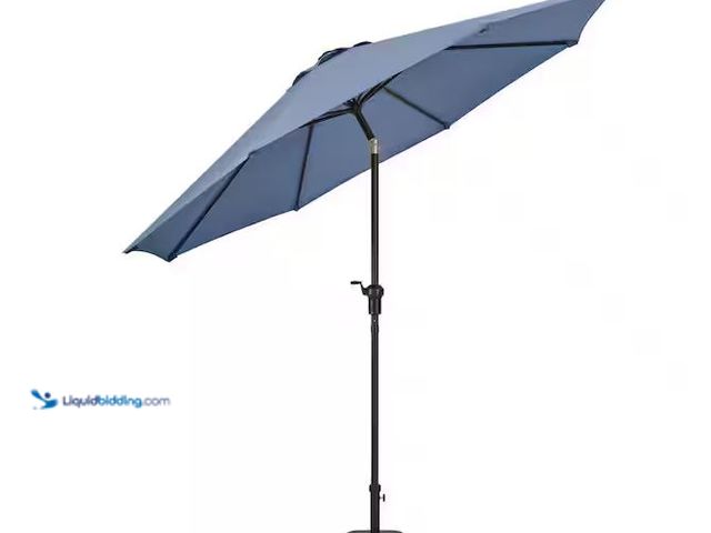 Lot 49-5555315 - Hampton Bay
9 ft. Aluminum Market Crank and Auto-Tilt Patio Umbrella in Lake Blue, Unused