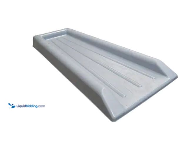Lot 49-2020913 - Lot of (4). SHAPE PRODUCTS 23 in. Gray Plastic Splash Block, Model # SPLG1123. MSRP: $46.12. Unused....