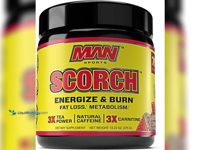 Lot 49-5476527 - Man Sports Scorch Powder (75 Servings) - Strawberry Kiwi. Model #B07GF6MY14. New.