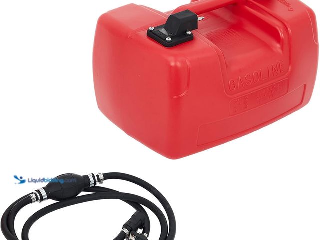 Lot 49-3564871 - 3 Gallon Marine Portable Tank, 12 L Boat Marine Tank, Marine Transfer Tank with Hose, I-Shaped Handl...