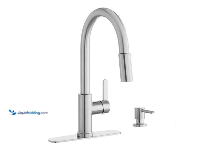 Lot 49-5414570 - Paulina Single-Handle Pull-Down Sprayer Kitchen Faucet with TurboSpray, FastMount, Soap Dispenser in...