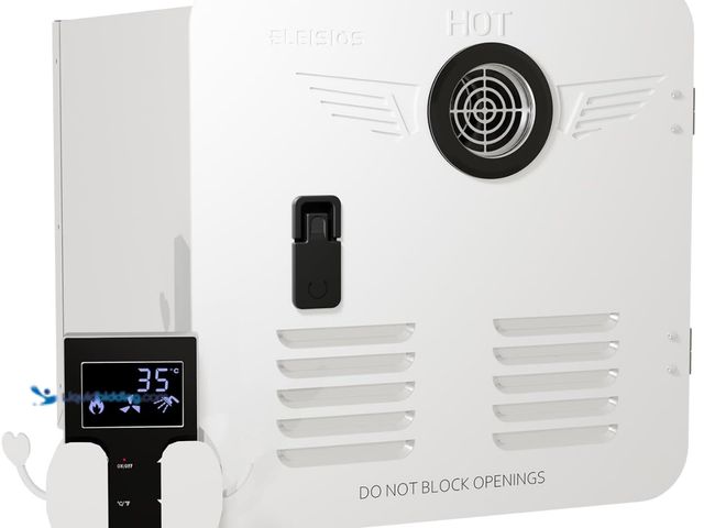 Lot 49-1555640 - RV Tankless Water Heater, ELEISIOS 68,000 BTU 3.9 GPM,12V DC Instant Endless Hot Water with 15 x 15 ...