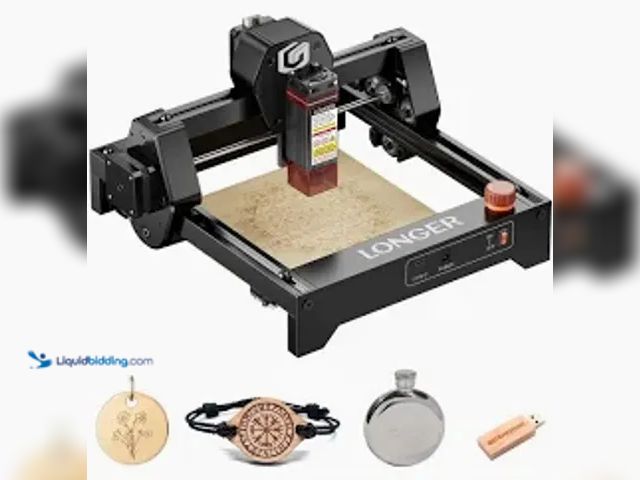 Lot 49-3563915 - JAZAVA LONGER RAY5 Mini 2. 5W Laser Engraver 12000mm/min High-Speed Cutter for Wood, Metal, Acrylic,...