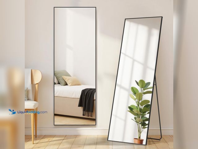 Lot 49-5477730 - Mirror Full Length, Upgraded Body Wall Mirrors with Shatter-Proof Glass, Floor Standing, Hanging or ...