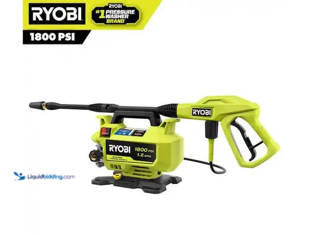 Lot 49-1576693 - RYOBI 1800 PSI 1.2 GPM Cold Water Corded Electric Pressure Washer Model # RY141803, Unused, Has Atta...