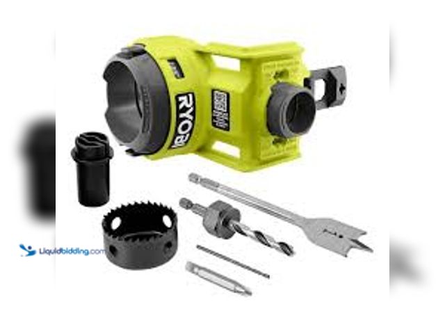 Lot 49-5483623 - QTY 2 - RYOBI Wood Door Lock Installation Kit with Wood Hole Saw, Spade Bit, Pilot Bit, and Double E...