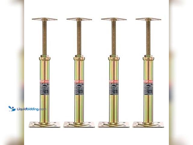 Lot 49-5411799 - VEVOR House Floor Jacks, 4 PCS Post Floor Joist Jacks for Leveling, 11.6"-16" Height Range, Total Su...