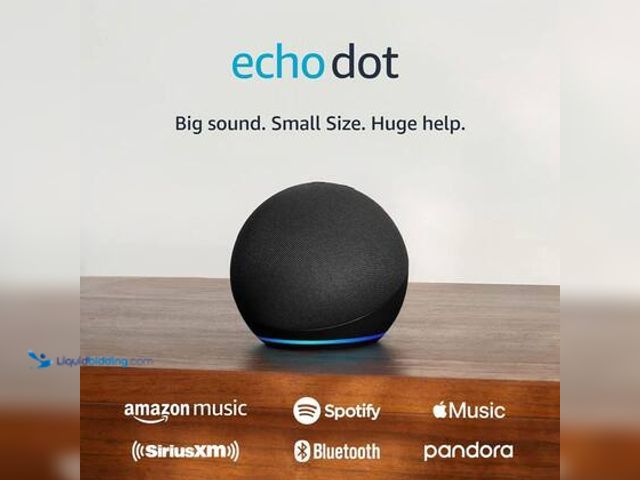 Lot 49-5544255 - Amazon Echo Dot (5th Gen) Smart Speaker with Alexa Charcoal. Model # B09B8V1LZ3. Unused