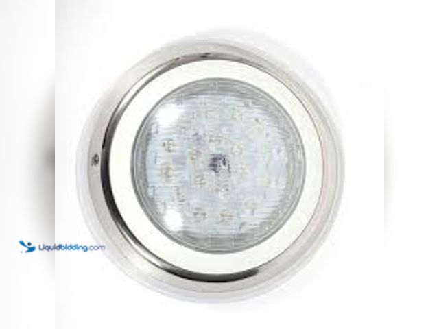 Lot 49-5539880 - 11.8 in. Stainless Steel Swimming Pool Light in White LED Lights RGB 7 Colors With Remote Control. U...