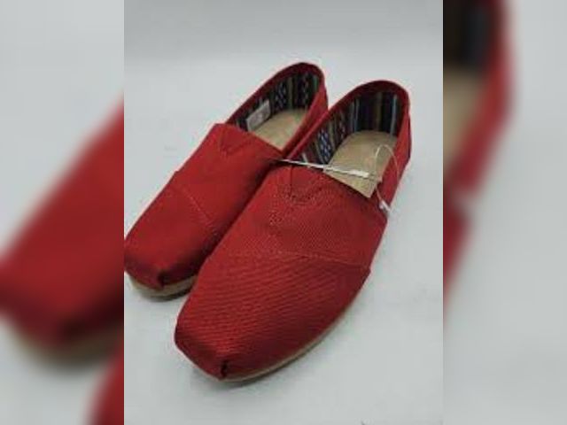 Lot 49-5572125 - Womens 6.5 - Toms Alpargata Red Canvas Shoe. Unused