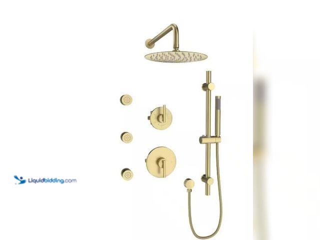 Lot 49-1520003 - CASAINC 3-Spray Pressure Balanced 10 in. Wall Mount Fixed and Handheld Dual Shower Head 2.5 GPM with...