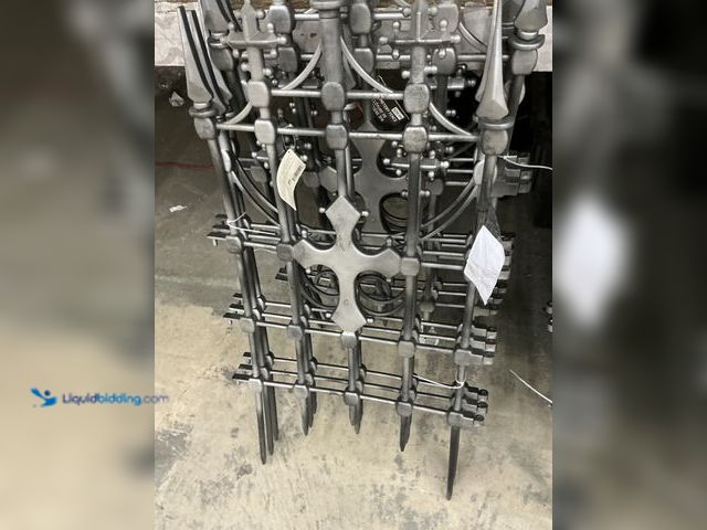 Lot 49-5560010 - (3) pack of cemetery fence Halloween decorations, Unused, dusty.