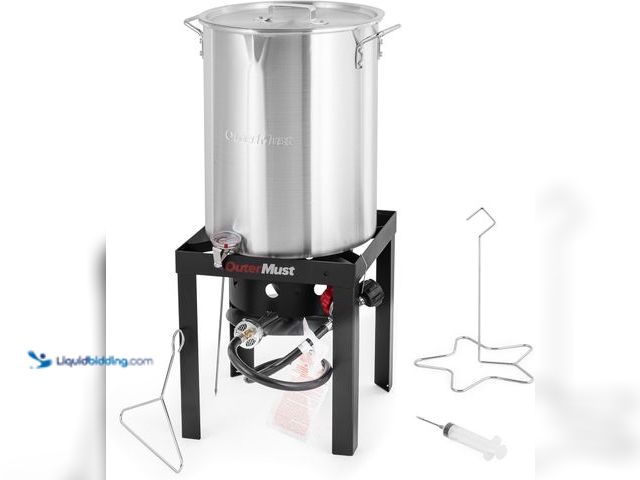 Lot 49-5485374 - Propane Turkey Fryer Set Turkey Fryer Pot with Burner, Outdoor Cooking Pot Ideal for Cooking Crawfis...