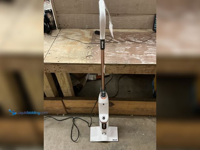 Lot 49-3563878 - Shark SteamSpot Corded Steam Mop with Steam Blaster for Hard Floors in White with XL Removable Tank,...