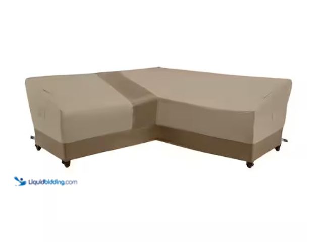 Lot 49-2004419 - Hampton Bay V-Shape Patio Furniture Cover Beige 84.5" W x 84.5" L x 30.5" H, Model # HB201204, Unuse...