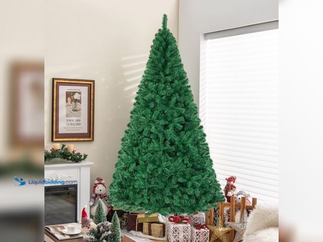 Lot 49-1542680 - Gymax 8' Green Holiday Season Artificial PVC Christmas Tree Indoor Outdoor Stand, Model# 605920352, ...