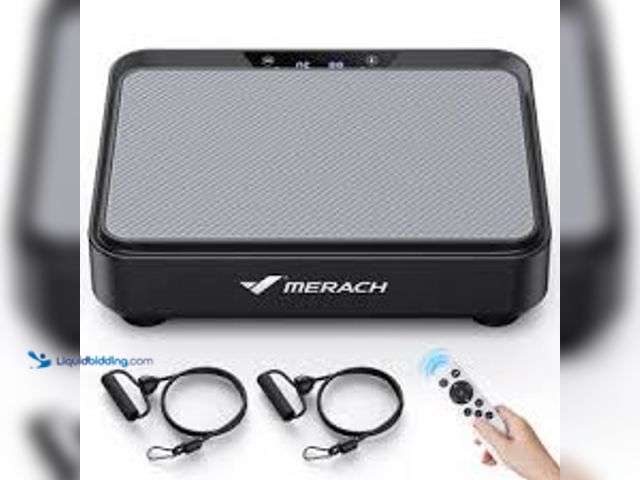 Lot 49-5553231 - MERACH - Vibration Plate Exercise Machine Weight Loss Fitness Platform For Home Plate Vibration - Bl...