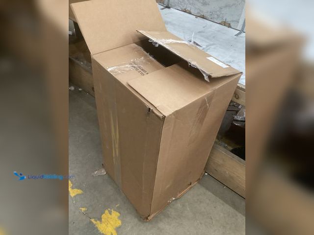 Lot 49-5488159 - Matte Black Metal Restaurant Chair with Black  Vinyl Seat. Unused