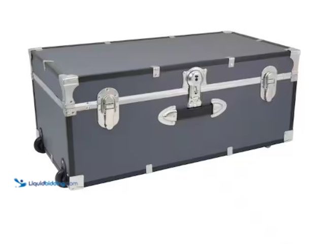 Lot 49-2004155 - Seward Trunk Seward Explorer 30 in. Trunk with Wheels & Lock, Gray, Model # SWD6113-29, Unused, Scuf...